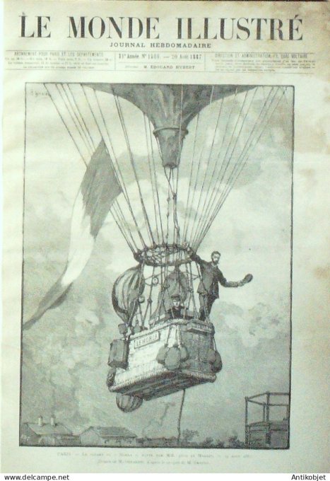 Le Monde illustré 1887 n°1586 Toulouse (31) Reichshoffen (67) Tour Eiffel