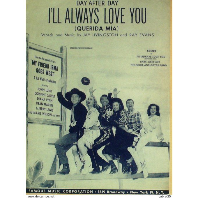 Livingston Jay/Evans Ray I'll Always Love You 1950
