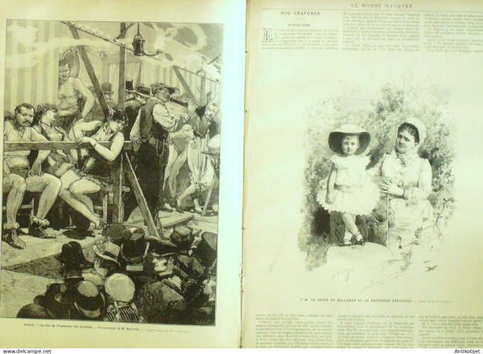 Le Monde illustré 1884 n°1427 Pays-Bas Reine Varsovie Vistule Madrid Armeria Rea