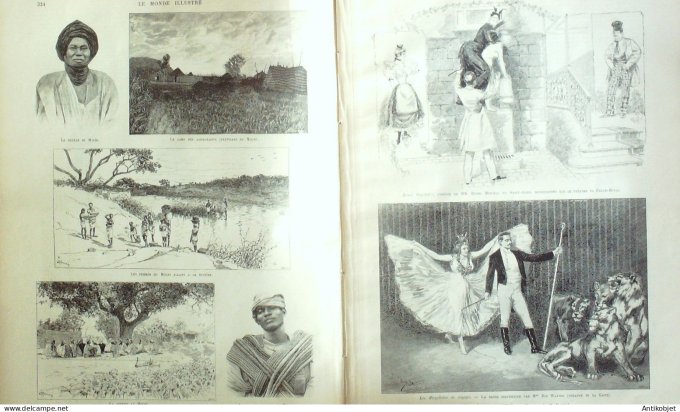 Le Monde illustré 1893 n°1912 Siam Chataboum Espagne Santander catatostrophe Bénin Gogomey