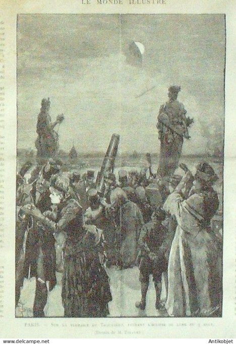 Le Monde illustré 1887 n°1586 Toulouse (31) Reichshoffen (67) Tour Eiffel