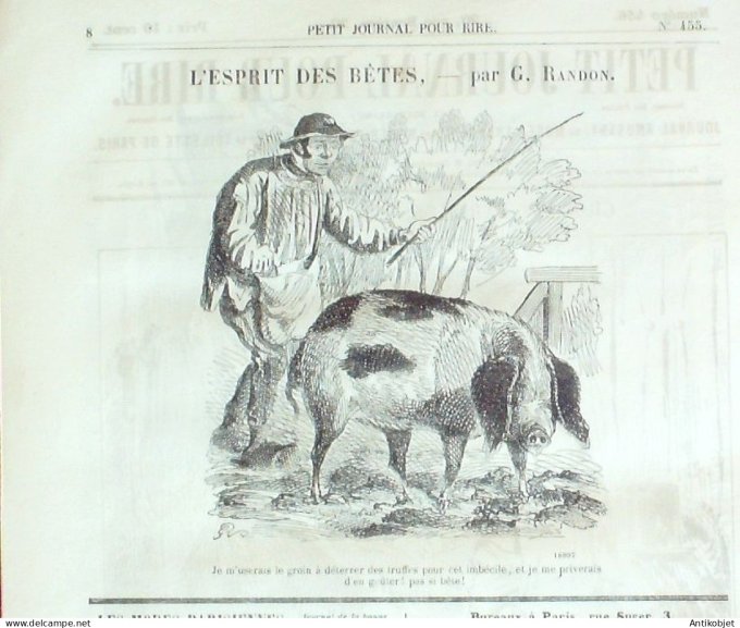 Petit journal pour Rire 1863 # 455 Voyage a la vapeur Ledrad