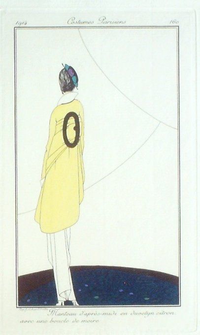 Socquet Meyan Pochoir Mode Art Deco n° 160-1914 Journal des Dames