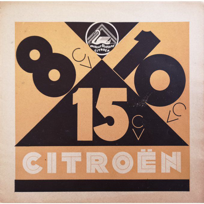 Catalogue CITROEN 8-10-15cv moteur flottant 1930