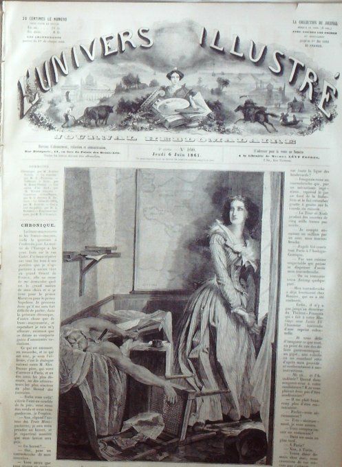 L'Univers illustré 1861 # 160 Charlotte Corda Autriche Schleinitz Bosphore bateliers