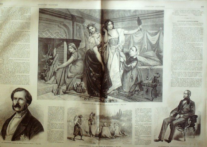 L'Univers illustré 1861 # 160 Charlotte Corda Autriche Schleinitz Bosphore bateliers