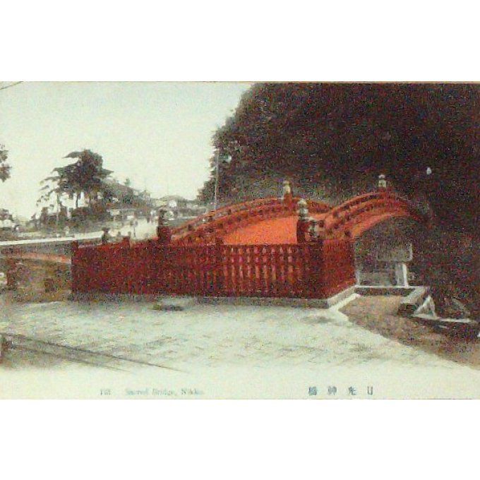 Cpa Japon Nikko Sacred Bridge 1908