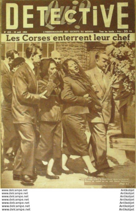 Détective 1954 # 424 Jarville Champigny Colmesnil Villeneuve St-Georges