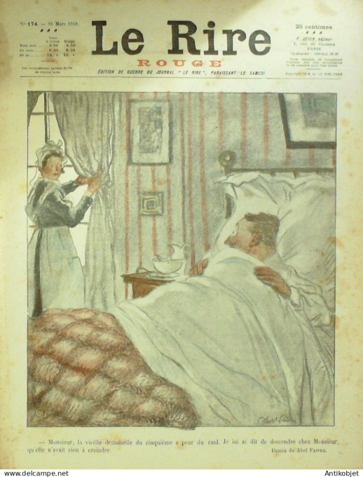 Le Rire Rouge 1918-03-16 # 174 Journal humoristique Ed.Originale L'Occident