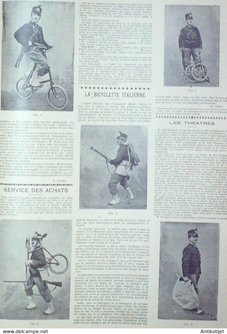 Soleil du Dimanche 1897 n°14 Guillaume 1er Louise Ducot bicyclette italienne