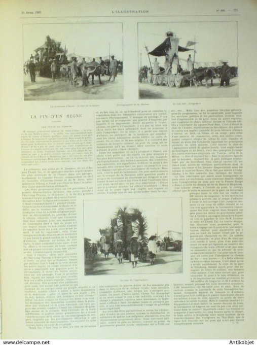 L'illustration 1902 n°3086 Chine Tonkin Haïphong annamites Bruxelles émeutes Jules Dalou