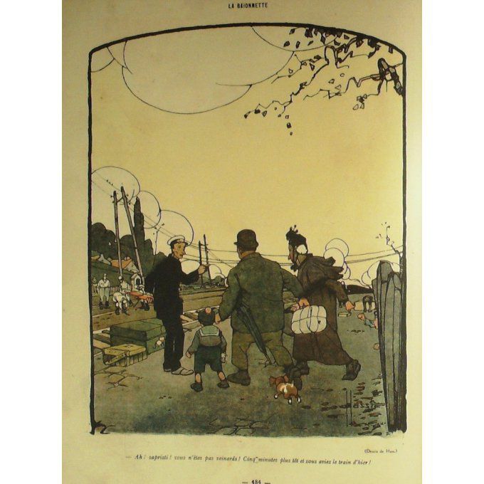 La Baïonnette 1918 n°161 (Trains de guerre) VILLA HARLEY HASS FALKE FOURNIER QUINT