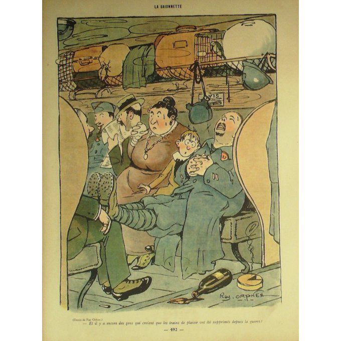 La Baïonnette 1918 n°161 (Trains de guerre) VILLA HARLEY HASS FALKE FOURNIER QUINT
