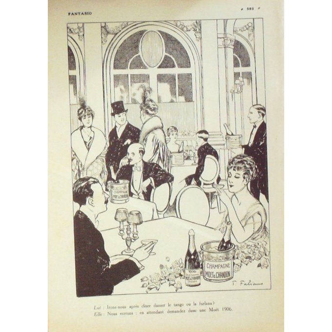 FABIANO-CHAMPAGNE MOET et CHANDON-1908