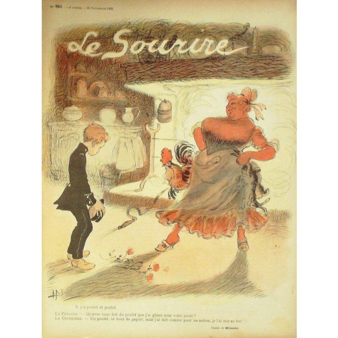 Le Sourire 1902 n°161 LE POULET MIRANDE GRUN HUARD CADEL MALHERBE