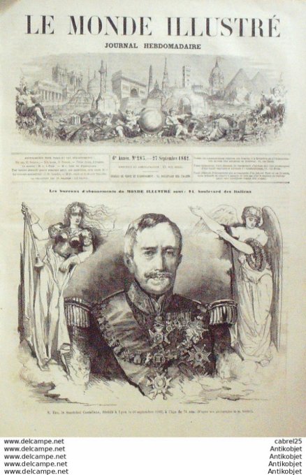 Le Monde illustré 1862 n°285 Mexique Parroquia Irizaba Mal Castellane