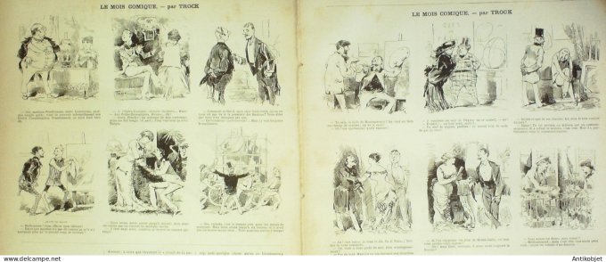 La Caricature 1882 #120 Mam"zelle Gavroche Caran d'Ache Esquisses maritimes Gino