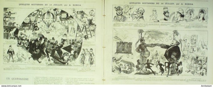 La Caricature 1880 #  31 Dimanche parisien Trick Robida Quidam