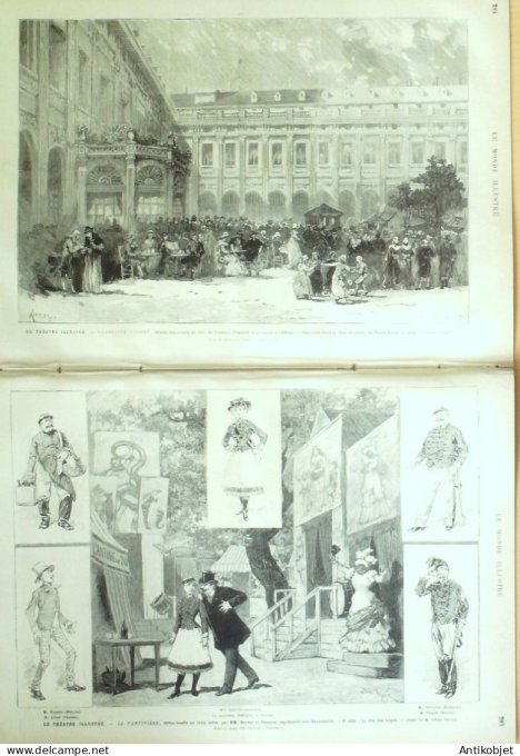 Le Monde illustré 1880 n°1232 Marseille (13) Assassinat Marat  Charlotte Corday