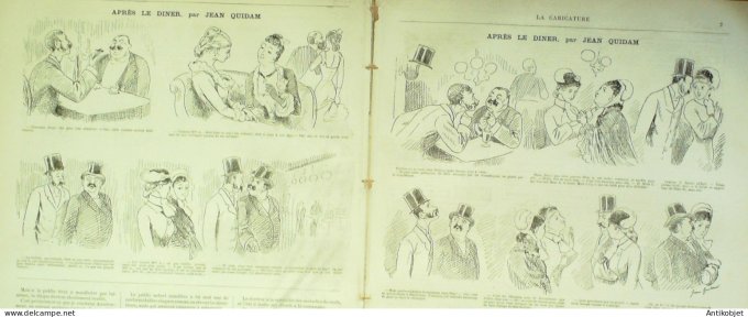 La Caricature 1880 #  31 Dimanche parisien Trick Robida Quidam