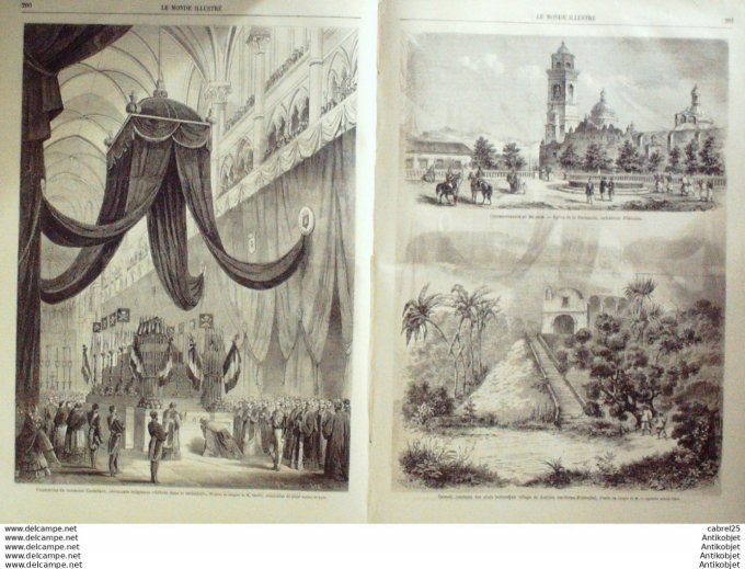 Le Monde illustré 1862 n°285 Mexique Parroquia Irizaba Mal Castellane