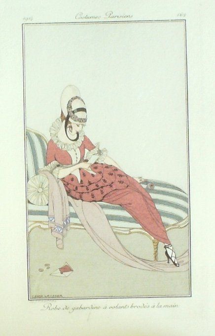 Wegener Gerda Pochoir Mode Art Deco n° 162-1914 Journal des Dames
