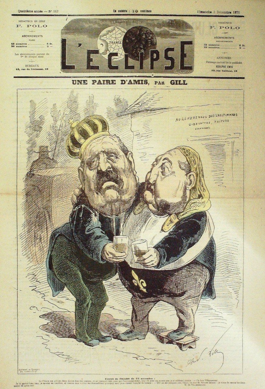 L'Eclipse 1871 n°162 UNE PAIRE D'AMIS André GILL