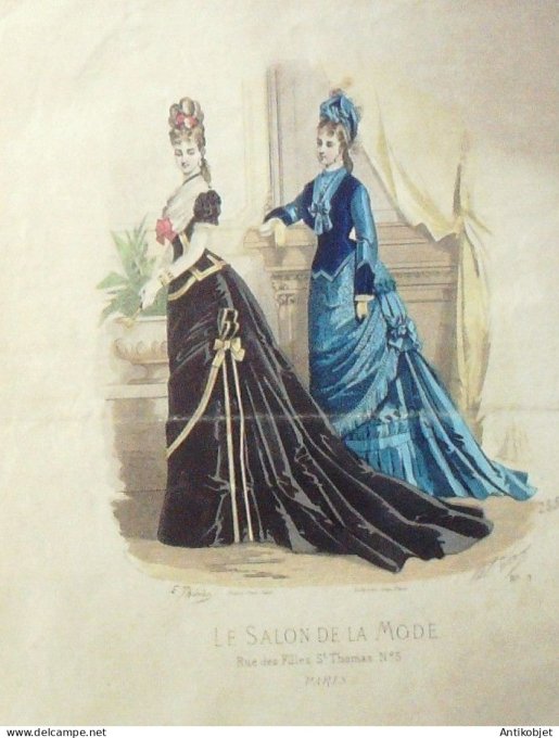 Gravure de mode Salon de la mode 1877 n° 235