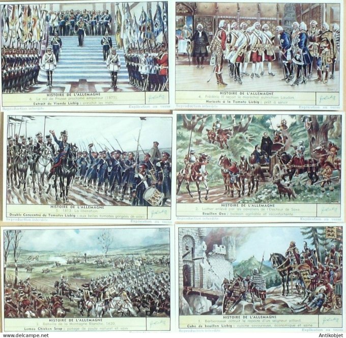 Chromo Liebig Sang 1630 Allemagne son histoire (1955)