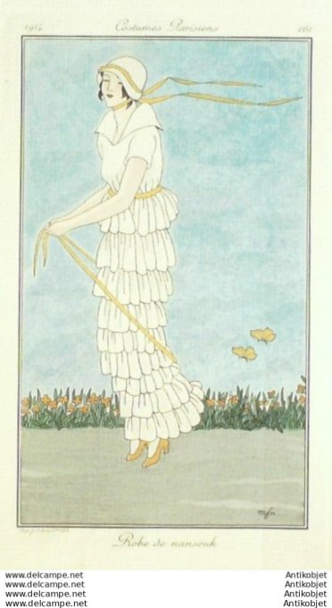 Franc-Nohain Madeleine Pochoir Mode Art Deco n° 161-1914 Journal des Dames