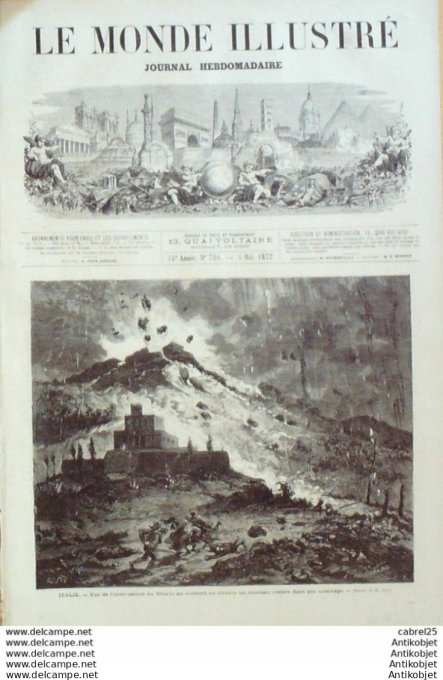 Le Monde illustré 1872 n°786 Espagne Tarragona Guipuzcoa Algérie Oran Mulhouse (68) Nantes (44) Ital