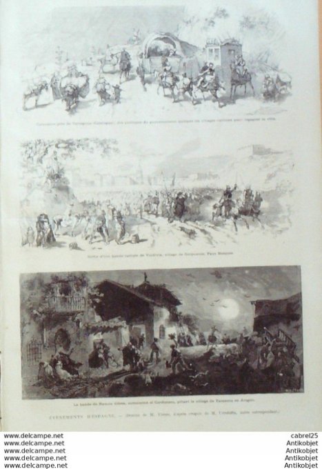 Le Monde illustré 1872 n°786 Espagne Tarragona Guipuzcoa Algérie Oran Mulhouse (68) Nantes (44) Ital