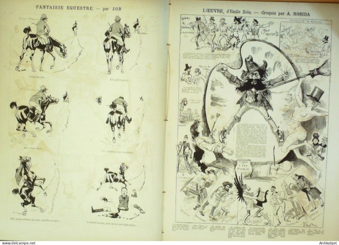 La Caricature 1886 #331 Les chambres Caran d'Ache drame Trock Avenir Robida