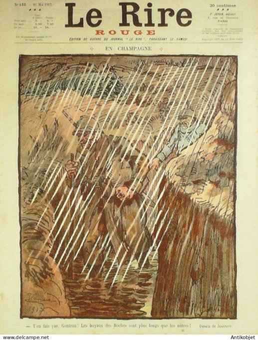 Le Rire Rouge 1917-05-26 # 132 Journal humoristique Ed.Originale Frau Dalila
