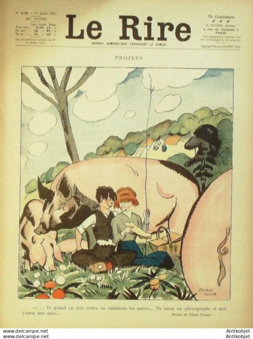 Le Rire 1922-07- 1 # 178 Journal humoristique Ed.Originale La Haye