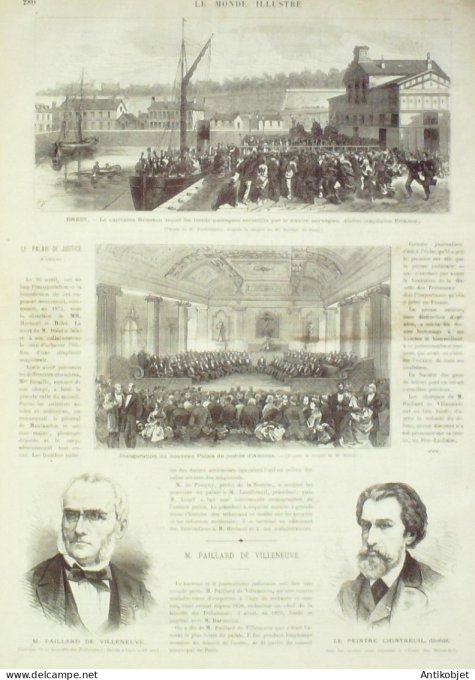 Le Monde illustré 1874 n°890 Angleterre Westminster Dr Livingston Espagne Guerre civile Amiens (80)