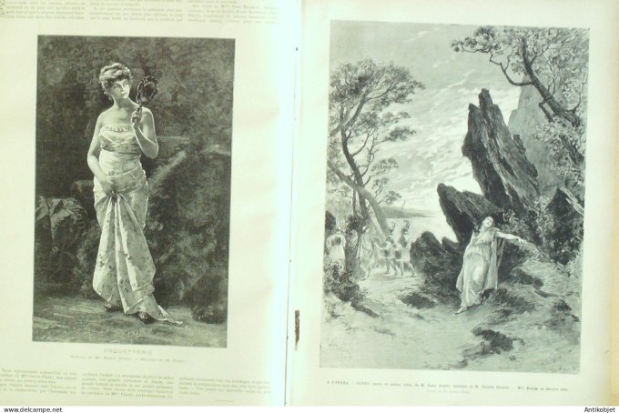 Le Monde illustré 1884 n°1410 Sapho opéra Soudan  Bataille d'El-Teb Tonkin expéditionn