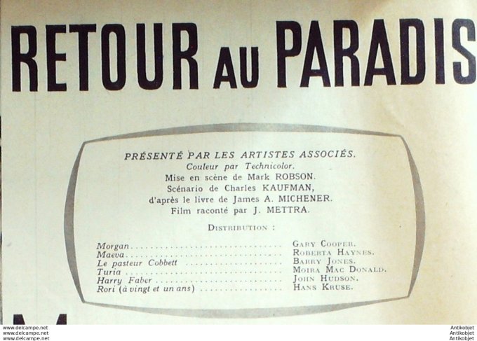 Retour au paradis Gary Cooper Barry Jones John Hudson + Film 2