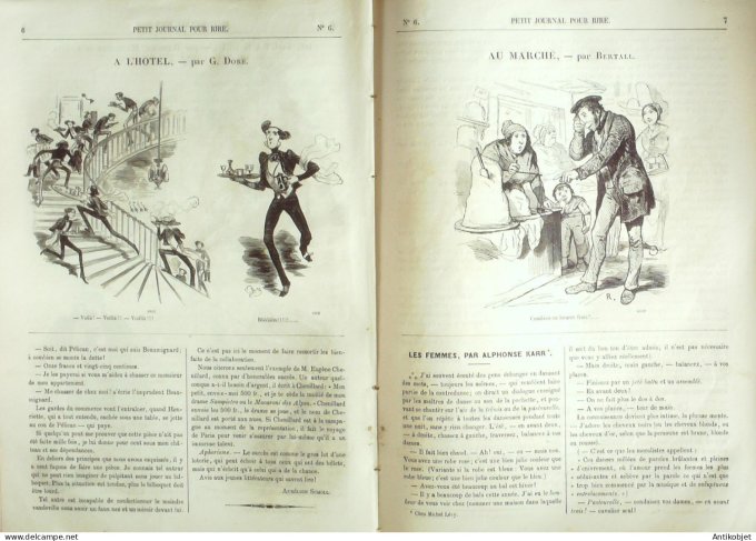 Petit journal pour Rire 1856 #   6 Distractions de la banlieue Gustave Dore
