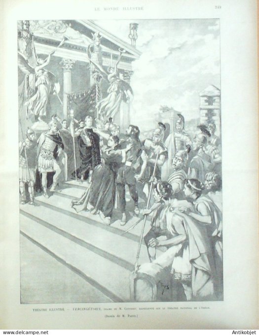 Le Monde illustré 1893 n°1907 Empire ottoman Essad-Pacha Got Doyen Comédie française