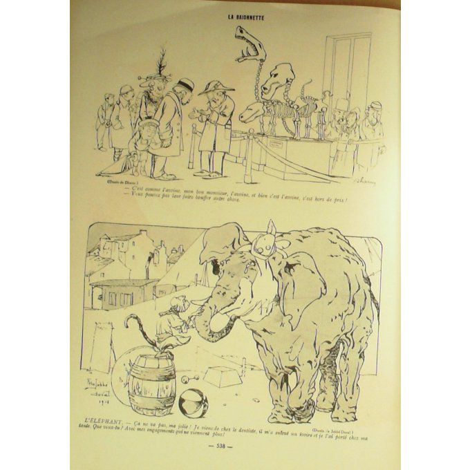 La Baïonnette 1918 n°164 (Animaux malades de guerre) HARLEY BOFA LE RALLIC ARNAC ROUBILLE