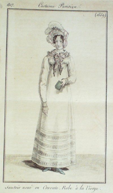 Gravure Mode Costume Parisien 1817 # 1659 (eau forte old Fashion plate