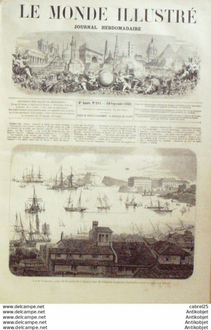 Le Monde illustré 1862 n°284 Italie Varignano Spezzia Turquie Constantinople Bayonne (64)