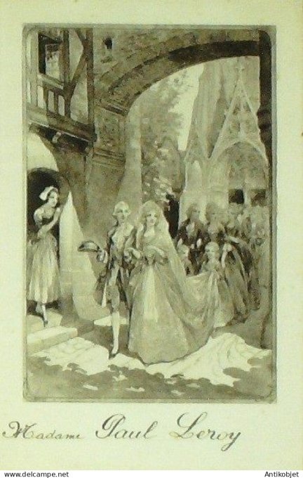 Menu illustre de noce 1938