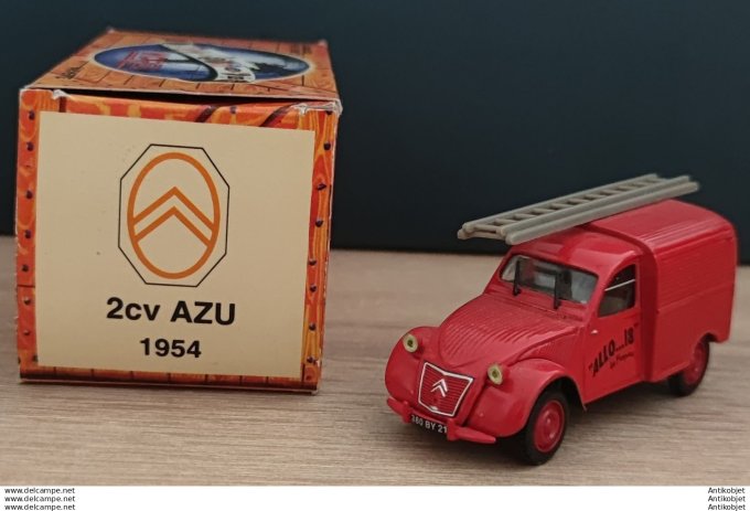 Citroen 2cv Camionnette Pompiers 1:43 Allo 18 1954 Norev