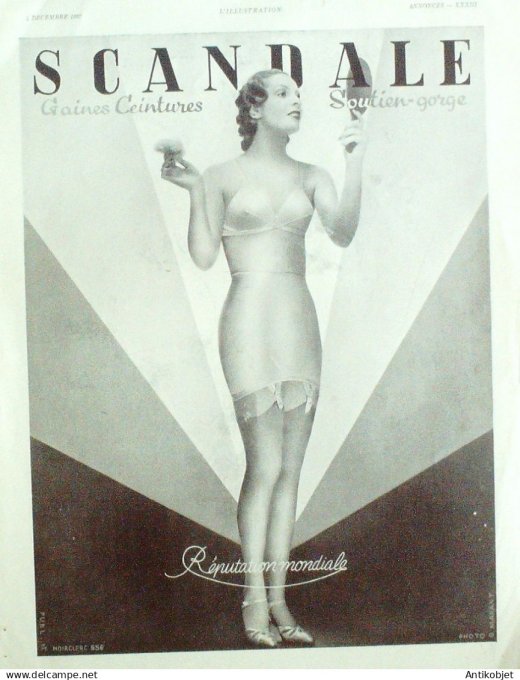 Publicité Lingerie Scandale 1937