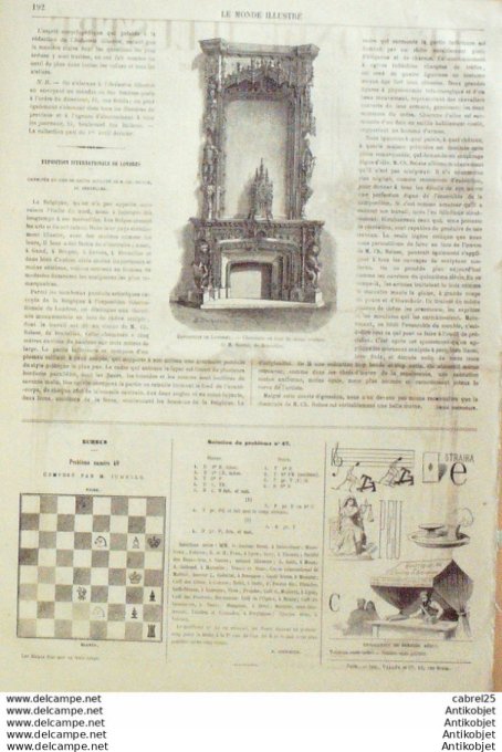 Le Monde illustré 1862 n°284 Italie Varignano Spezzia Turquie Constantinople Bayonne (64)
