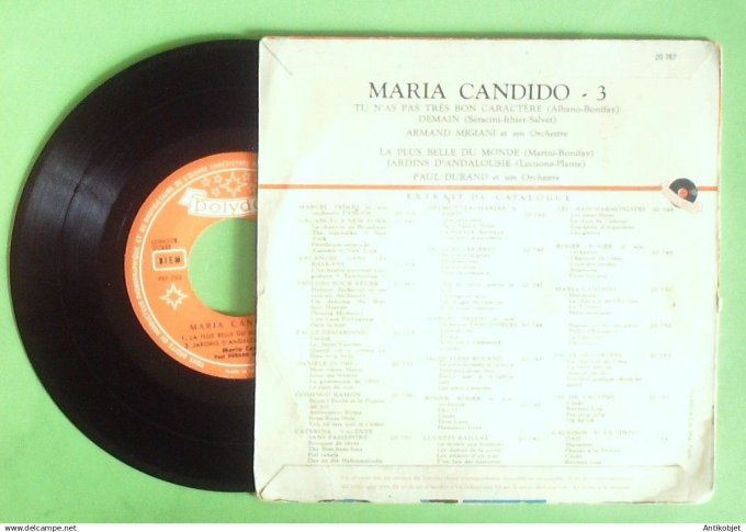 Candido Maria 45T EP Jardins d'Andalousie 1955