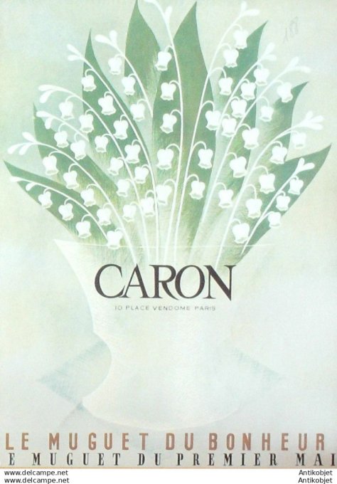 Publicite Cosmetique Caron Muguet 1954