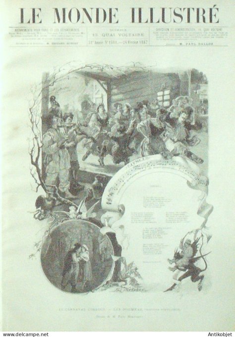 Le Monde illustré 1886 n°1561 Cosaques Doumkas Vincennes (94) Rouen (76)